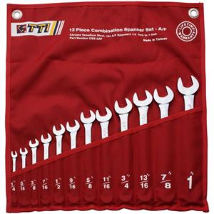 TTI 12 Piece Spanner Set Ring & Open End AF