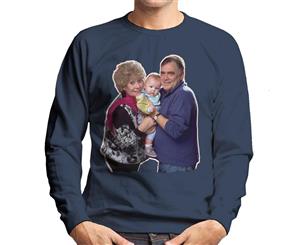 TV Times Coronation Streets Jack And Vera Duckworth Men's Sweatshirt - Navy Blue