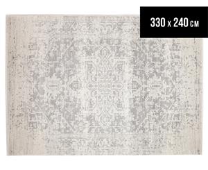 Tapestry Contemporary Easy Care Cairo 330x240cm Rug - Bone White/Silver