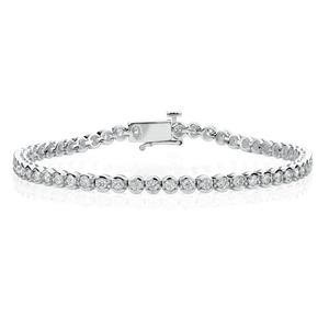 Tennis Bracelet with 2 Carat TW of Diamonds in 14ct White Gold