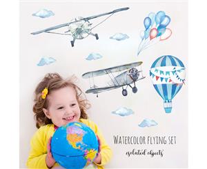 The Aircraft Balloon Decals Wall Sticker (Size 82cm x 71cm)