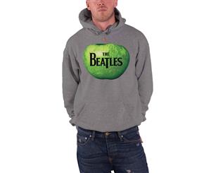 The Beatles Apple Logo Official Mens Pullover Hoodie - Grey