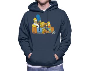 The Simpsons Movie Time Men's Hooded Sweatshirt - Navy Blue