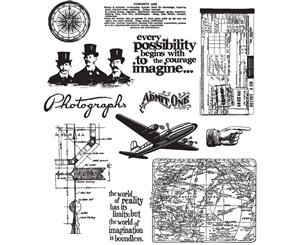 Tim Holtz Cling Stamps 7&quotX8.5"-Warehouse District