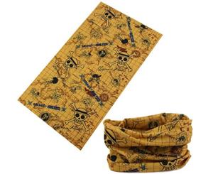 Treasure Map Face Shield Fishing Headwear Bandana UV Durage Neck Scarf