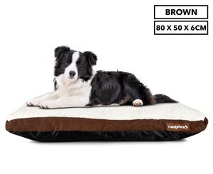 Trendy Pets 80x50x6cm Super Soft Sherpa Pet Mattress - Brown