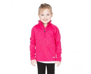 Trespass Girls Celina Supersoft Half Zip Fleece Jacket Top - Pink Lady Marl