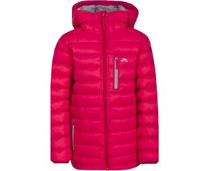 Trespass Girls Morley Ultra Lightweight Packable Down Jacket Coat - Raspberry