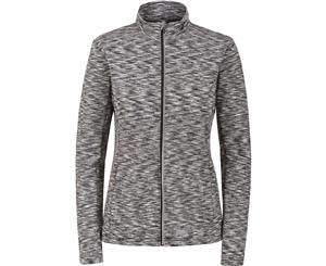 Trespass Womens/Ladies Indira Full Zip Long Sleeved Wicking Active Top - Grey Marl / Black