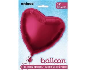 Unique Party Heart Foil Balloon (Pack Of 5) (Burgundy) - SG16911