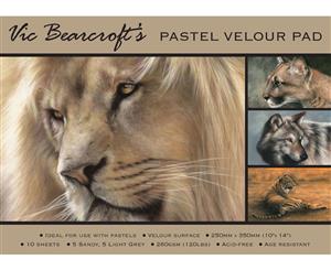 Vic Bearcroft Pastel Velour Pad - Regular Sandy and Light Grey (250mm x 350mm)