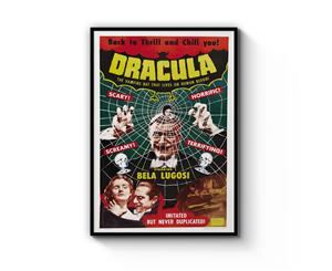 Vintage Dracula Movie Wall Art - Black Frame