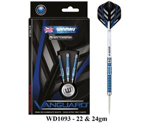 WINMAU VANGUARD Steel Tip 90% Tungsten Darts 22 - 24g - 22 Gram