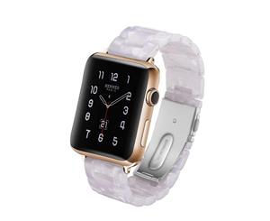 WIWU Resin Band with Stainless Steel Buckle For Apple Watch Band Series 5/4/3/2/1 iWatch Wristband Strap-White