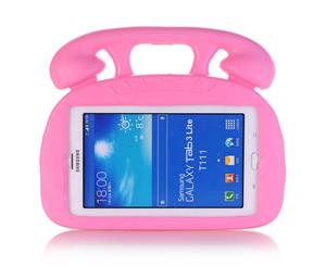 WIWU Telephone Soft Silicone Tablet Case 7.0 inch For Samsung Galaxy Tab 3 P3200/T110/T111/T210/T211/T230/Huawei T1/Lenovo A7-Pink