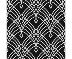 Waldorf Deco Wallpaper Black / Silver World of Wallpaper 274430