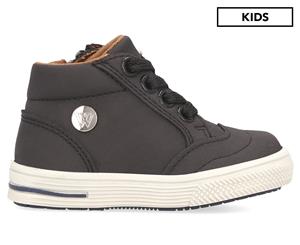 Walnut Melbourne Kids' Storm Sneaker - Black