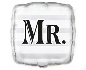 Wedding Mr Square 45cm Foil Balloon Packaged