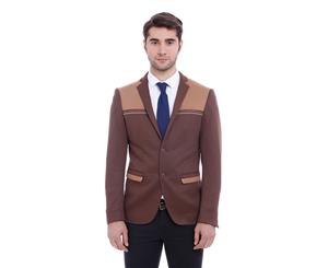 Wessi Slimfit Modeled Brown Blazer