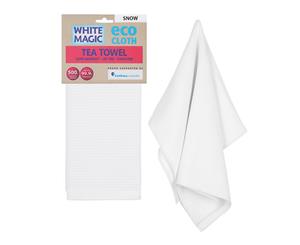 White Magic Eco Cloth Tea Towel Single Pack Snow White