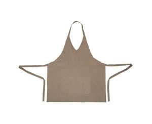 Whites V Neck Service Apron Tan