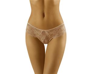 Wolbar Deva Floral Lace Brief - Beige