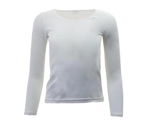 Women's Merino Wool Blend Long Sleeve Thermal Top Underwear S-2XL - Women's Top - Beige