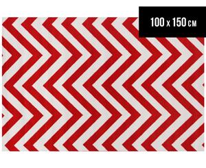 World Pictures 100x150cm Chevron Rug - Red