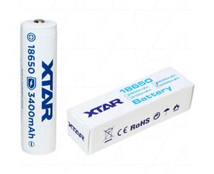 XTAR 3400mAh 18650 size Lithium Ion Torch Battery