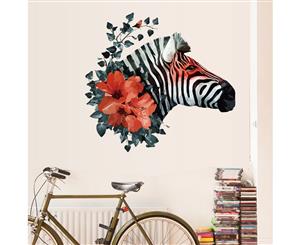 Zebra Decals Wall Sticker (Size 65cm x 62cm)