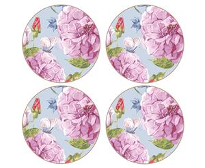 iStyle Round Rose Garden Coaster Set of 4