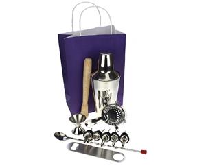 10 Piece Cocktail Shaker Set Ss - With Free Bar Blade