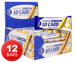 12 x Aussie Bodies ProteinFX Lo Carb Crunchy Protein + Fibre Bar Coconut & Lemon 40g