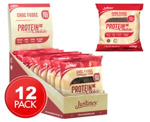 12 x Justine's Protein Cookies Choc Fudge 64g