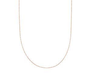 14k Rose Gold Rope Chain Necklace 0.6mm - Rose