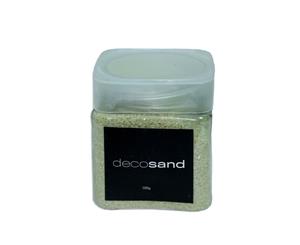 1pce Green 300g Deco Sand Coloured Tub with Screw Lid Display Craft