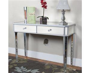 2 Drawers Mirrored Makeup Vanity Table - Silver