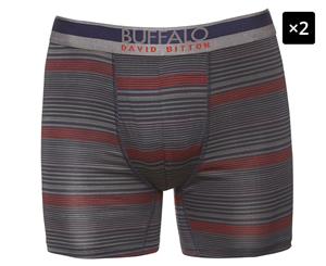 2 x Buffalo Men's Boxer Briefs - Multi Stripe