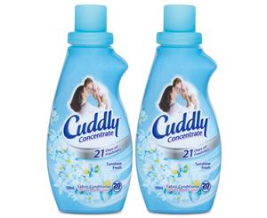 2 x Cuddly Sunshine Fresh Fabric Conditioner 500mL