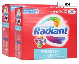 2 x Cussons Radiant Sensitive Washing Powder 500g