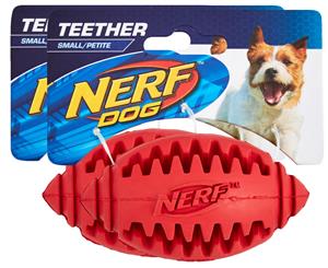 2 x NERF Dog Small Football Teether - Red