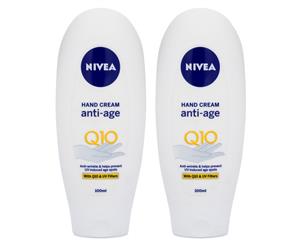 2 x Nivea Q10 Anti-Age Hand Cream 100mL