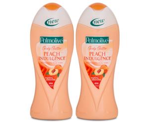 2 x Palmolive Peach Indulgence Moisturising Body Wash - 400mL