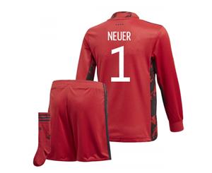 2020-2021 Germany Home Adidas Goalkeeper Mini Kit (Neuer 1)