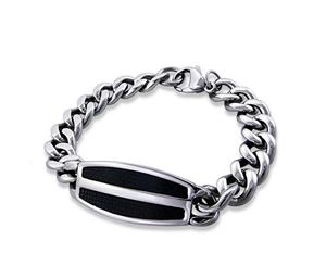 21 CM Curb Stainless Steel Mens Bracelet