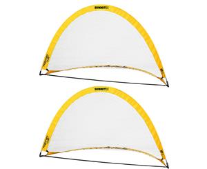 2x Summit FFA 2M Teardrop Advance Goal f/ Soccer/Training/Portable w/ Carry Bag