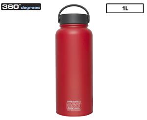 360 Degrees Wide Mouth Vacuum Insulated Bottle 1L - Red