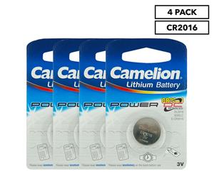 4 x Camelion Lithium CR2016 Button Cell Battery