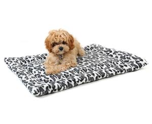 4Paws Velveteen Pet Bed Small - White/Grey