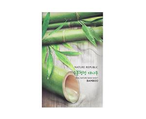 5 x Nature Republic Real Nature Mask Sheet #Bamboo 23ml Face Mask